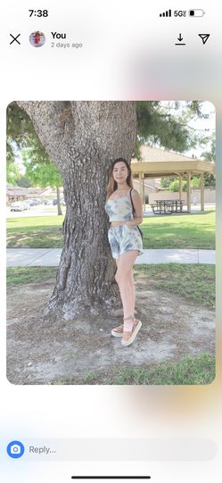 Blue Tie Dyed Short Set 