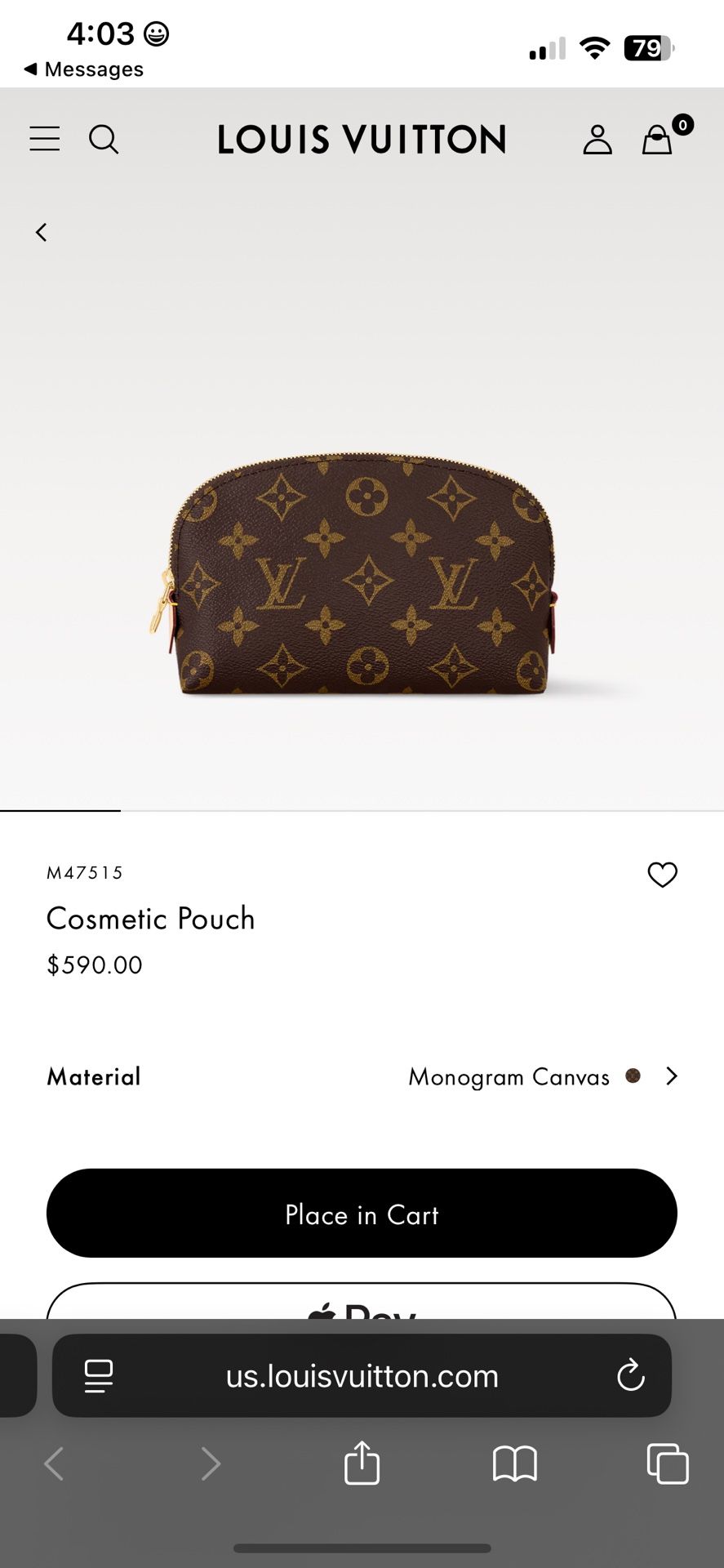 LV Cosmetic Pouch