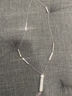 Swarovski Tassel Long Necklace (Blue)