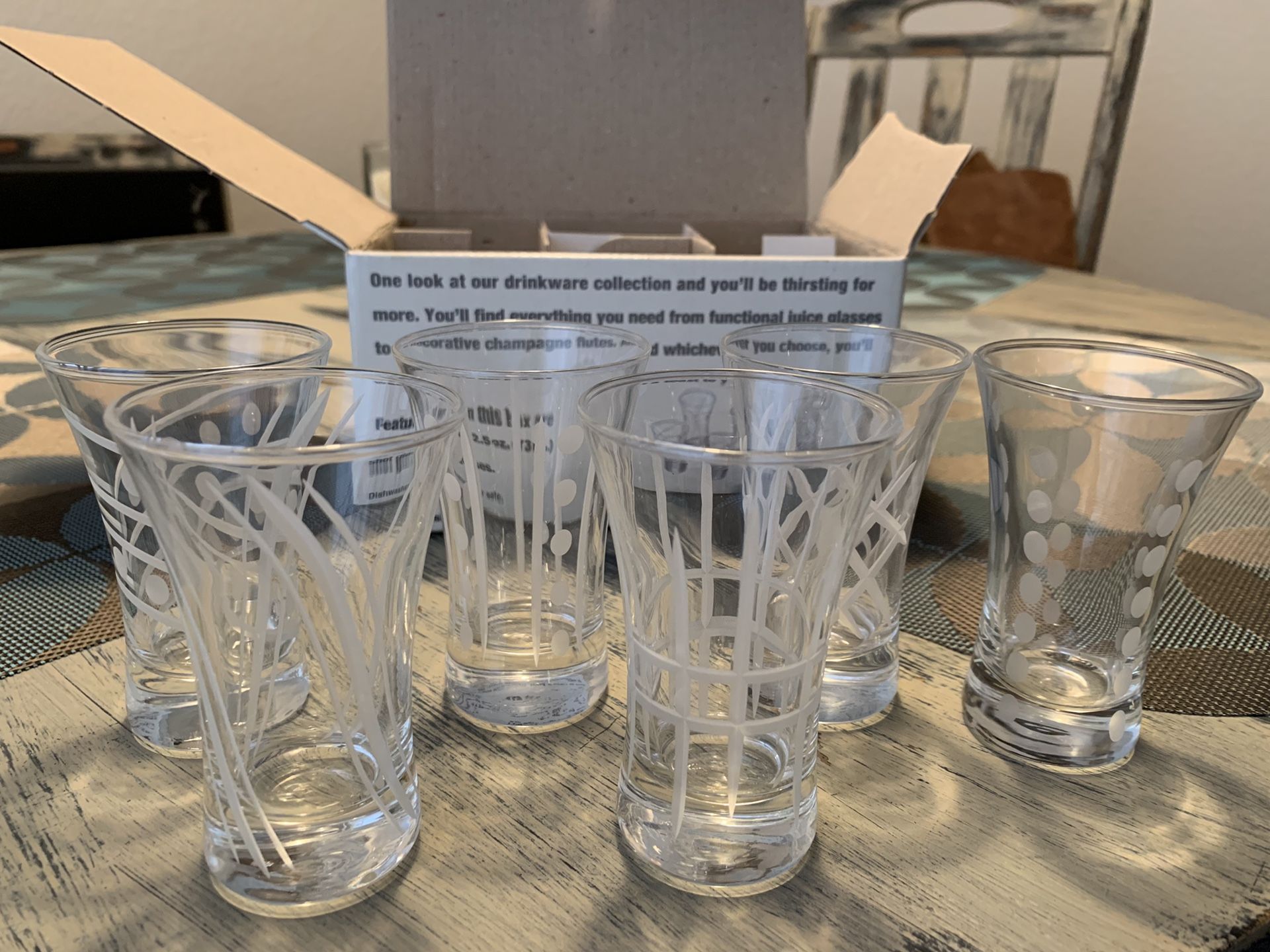 Shot glasses set of 6