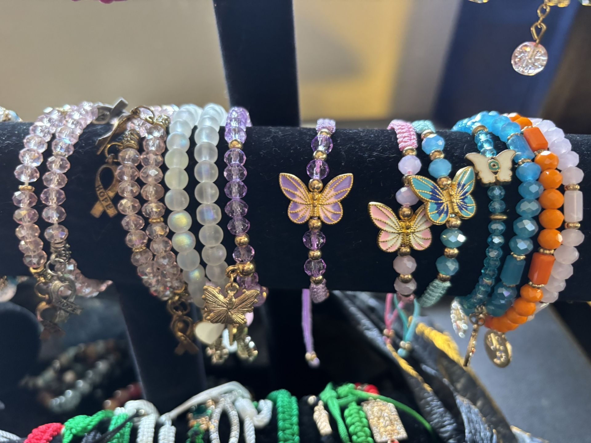 Butterfly Beaded Charm Bracelet 