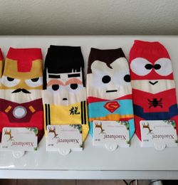 Superhero Socks Fits Big Kids Youth - Adults New