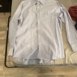 Light Blue Lacoste Long Sleeve Dress Shirt 