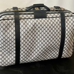 Vintage GUCCI Suitcase Blue Leather Straps