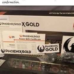 New Very Rare Phoenix Gold Titanium TI3 4ch Amp With Power Shift