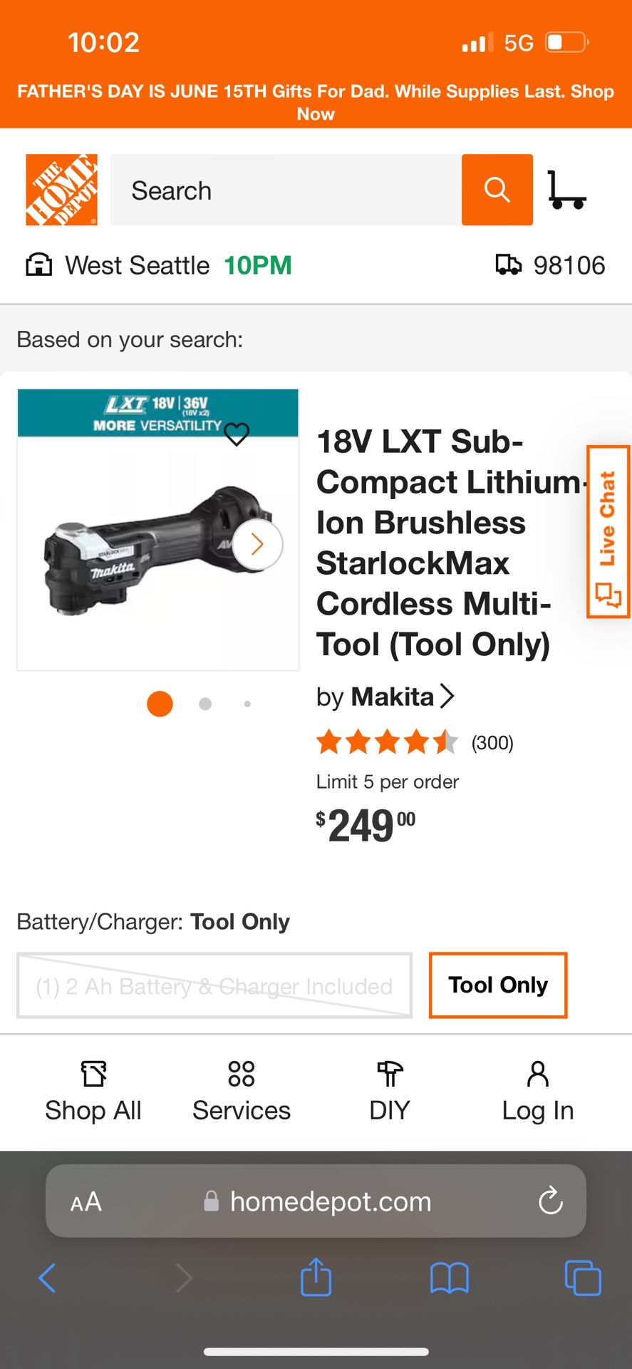 Makita 18v Multi Tool