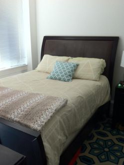 Queen Real Cherry Wood Bed