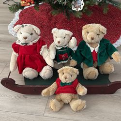 Christmas Bear Family With Sled