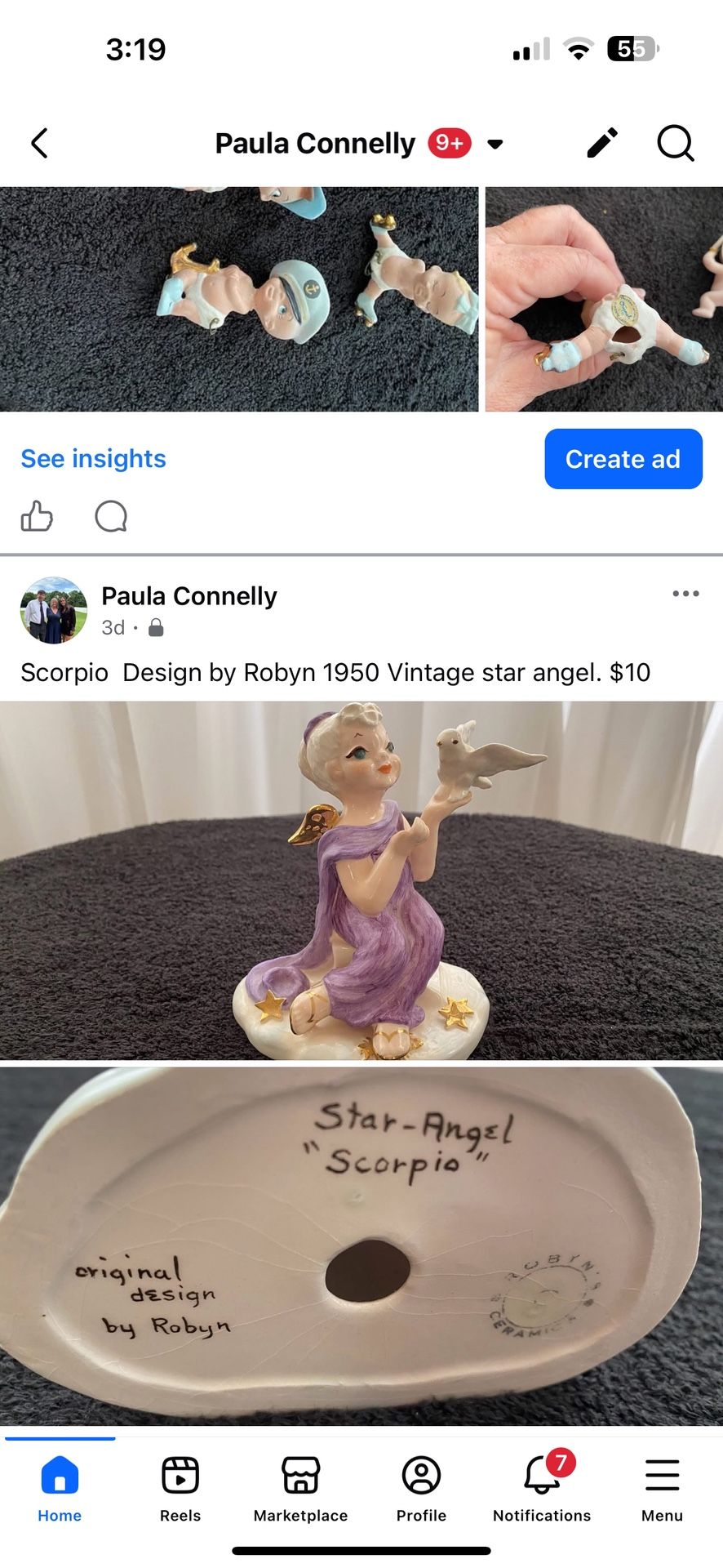 Vintage Star Angel “Scorpio”