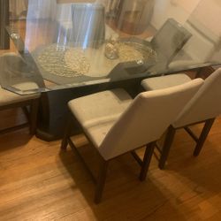 Glass Cocktails Table 6-feet By 6inch 