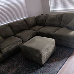 4pcs Sectional Sofa w/ottoman