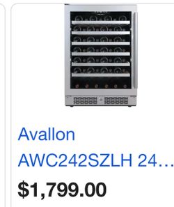 Silver wine fridge