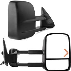 Compatible with 2003-2006 Chevy Silverado Tahoe GMC Sierra Extendable Tow Mirrors, Powered Heated