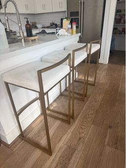 Gold and cream Bar stools