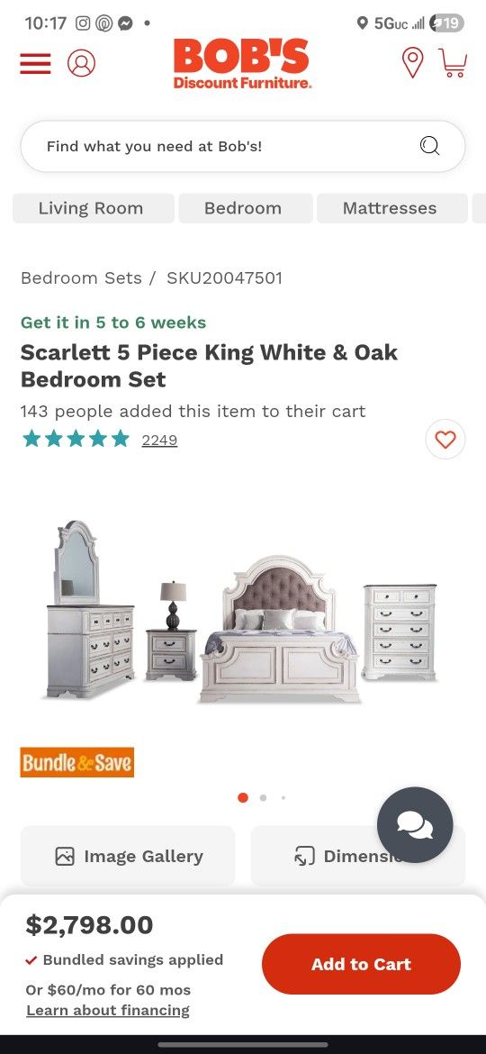 4 Piece King Bedroom Set