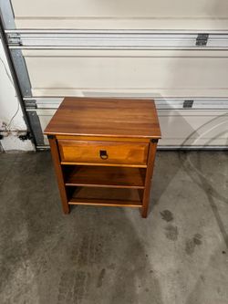 Solid wood side table