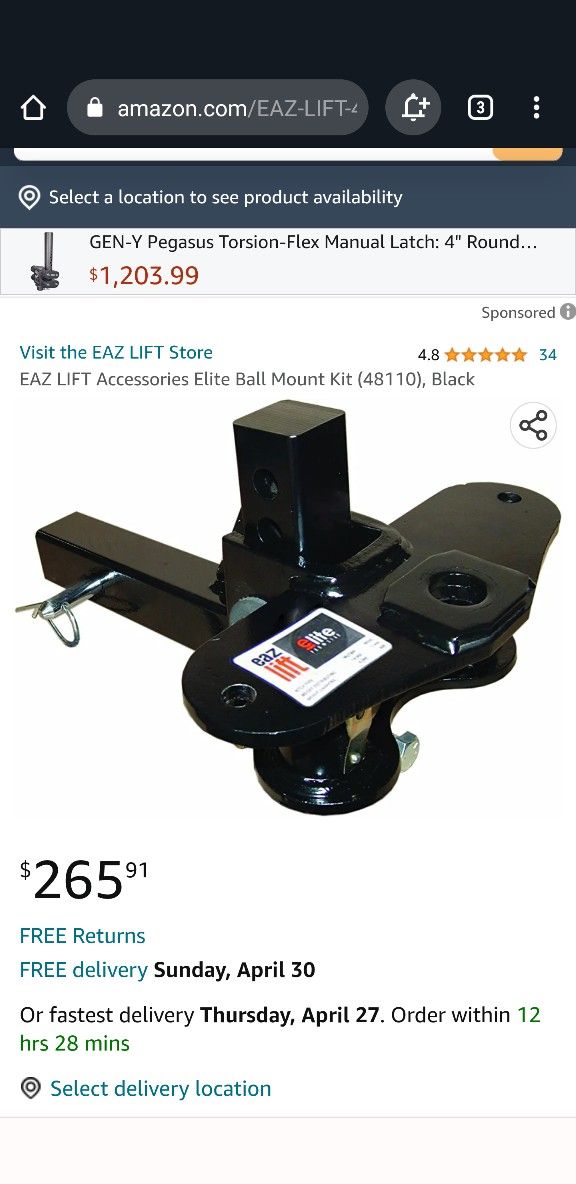 Eaz Elite Weight Distribution Hitch 