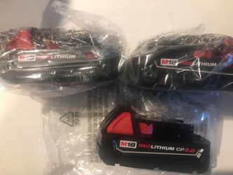 Brand new M18 18-Volt 2.0 Ah Lithium-Ion Compact Battery  $35 each