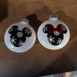 Mickey And Minnie Mouse Christmas Ornaments 