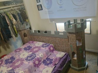 Girls awesome huge castle bed