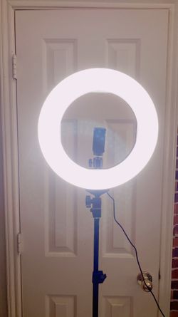 14” ring light with filter, with phone holder,remote for selfie,and 79” tall tripod stand