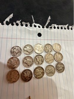 (15) REAL SILVER DIMES NICE