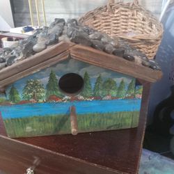 Cute Little Handpainted Birdhouse
