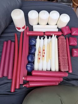 Bulk Unscented Candle Wax – ~15 Pounds (Pillars, Tapers, Votives) – Holiday Decor or DIY Crafts