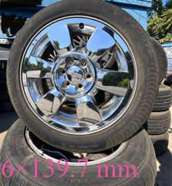 GMC Chrome Wheels & Tires – 6x139.7mm Bolt Pattern
