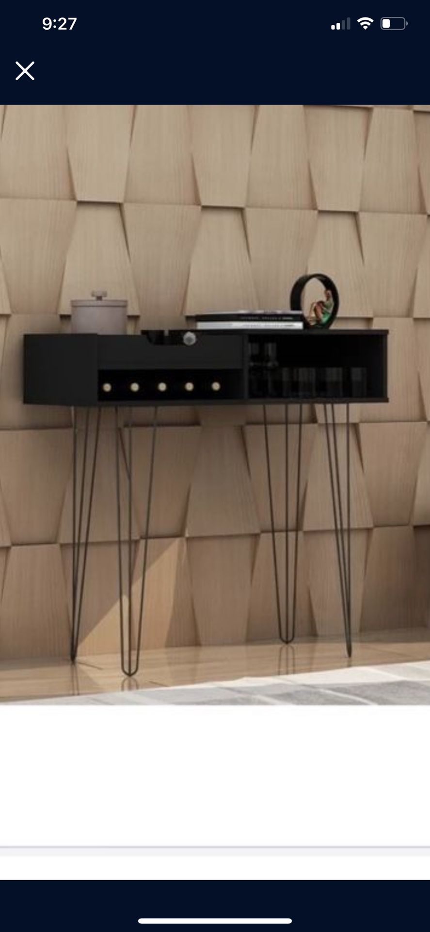 Entryway desk console