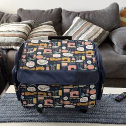 Sewing Machine Rolling Tote 