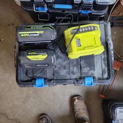 Ryobi 40V Batteries & Charger