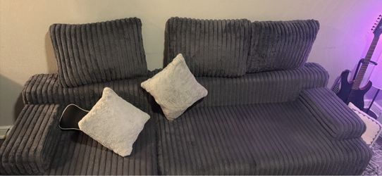 Dark Grey Cloud 3-Seater Sofa with chaise