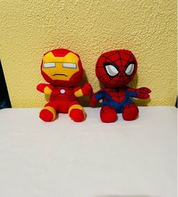 Spider-Man and Iron-Man Plush 7'