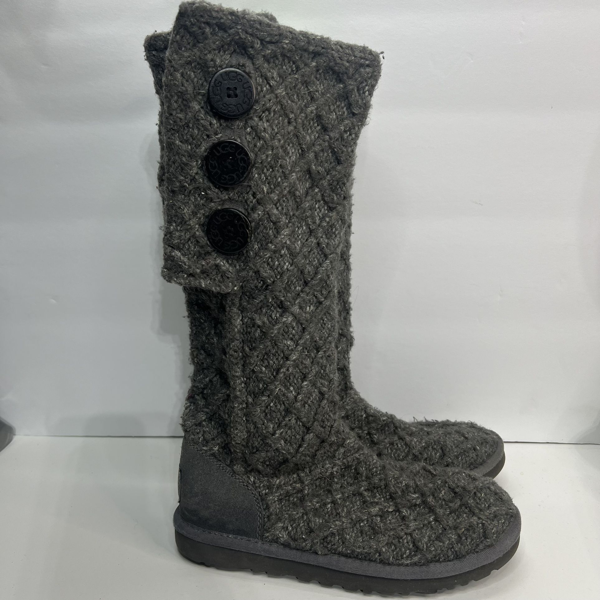 UGG Tall Knit Boots Lattice Pattern