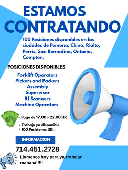 We have 100 positions open and ready for you!!!
