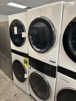 NEW Electrolux 4.5 cu. ft. Stacked Washer and 8.0 cu. ft. Electric Dryer Laundry Tower in White with SmartBoost Premixing, Energy Star