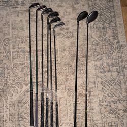 Lefty Golf Set: 8-4 Iron, PW, 3WD, Driver 