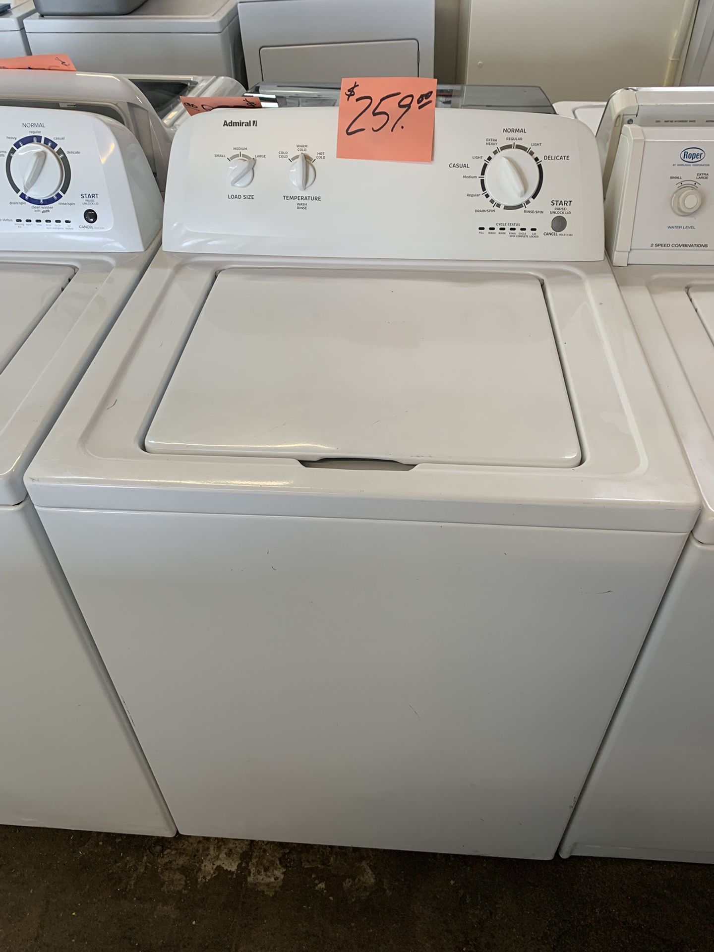 Admiral Washer Super Size Excellent. Work Perfectly. Warranty. Delivery Available 2522 Market St Ft Myers 33901