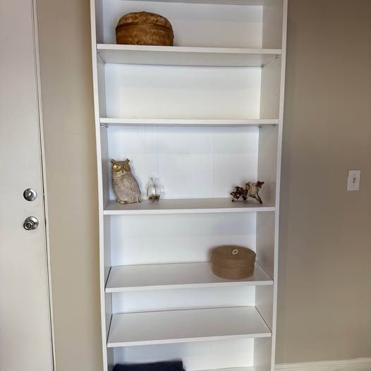 Large Adjustable White Bookshelf