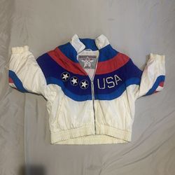 Team USA Vintage 1992 Winter Olympics Ski Team Zip up Jacket (Adult M)
