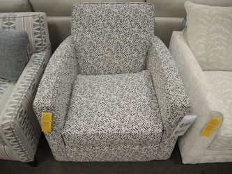 Fusion High Point Showroom Swivel Glider Chair - Black And White | Armchair