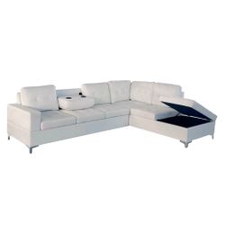 Antonella Sectional White Right