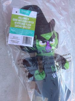 🎃 Halloween Witch Dog Toy – Reversible Plush Squeaky Toy – NEW Only $5 👻