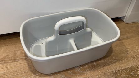 Large Cleaning Supplies Caddy Portable Shower Basket Supply Organizer with Handle Plastic Bucket
