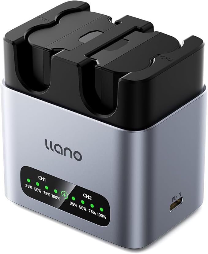 llano 2-Pack NP-W235 Batteries and 20W Fast Charger Set for Fujifilm