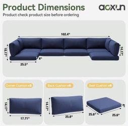❤️‍🔥 #1 Aoxun Replacement Cushions for Outdoor Furniture, 14 Pieces