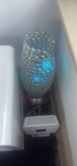 Crystal Decorative Lamp Blue Light set of 2