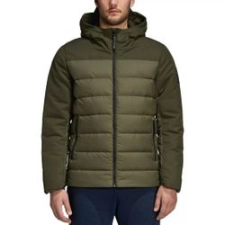 Adidas Mens ClimaWarm Water Resistant Down Jacket Green Sz M