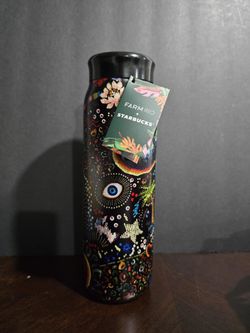 Starbucks x FARM Rio Summer 2025 Black Rainbow 24oz Cold Cup Tumbler.